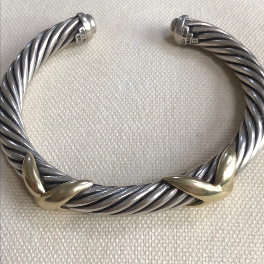 David Yurman X gold Bracelet.